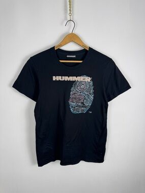 Vintage 90s Hummer Black Short Sleeve Logo Graphic Tee